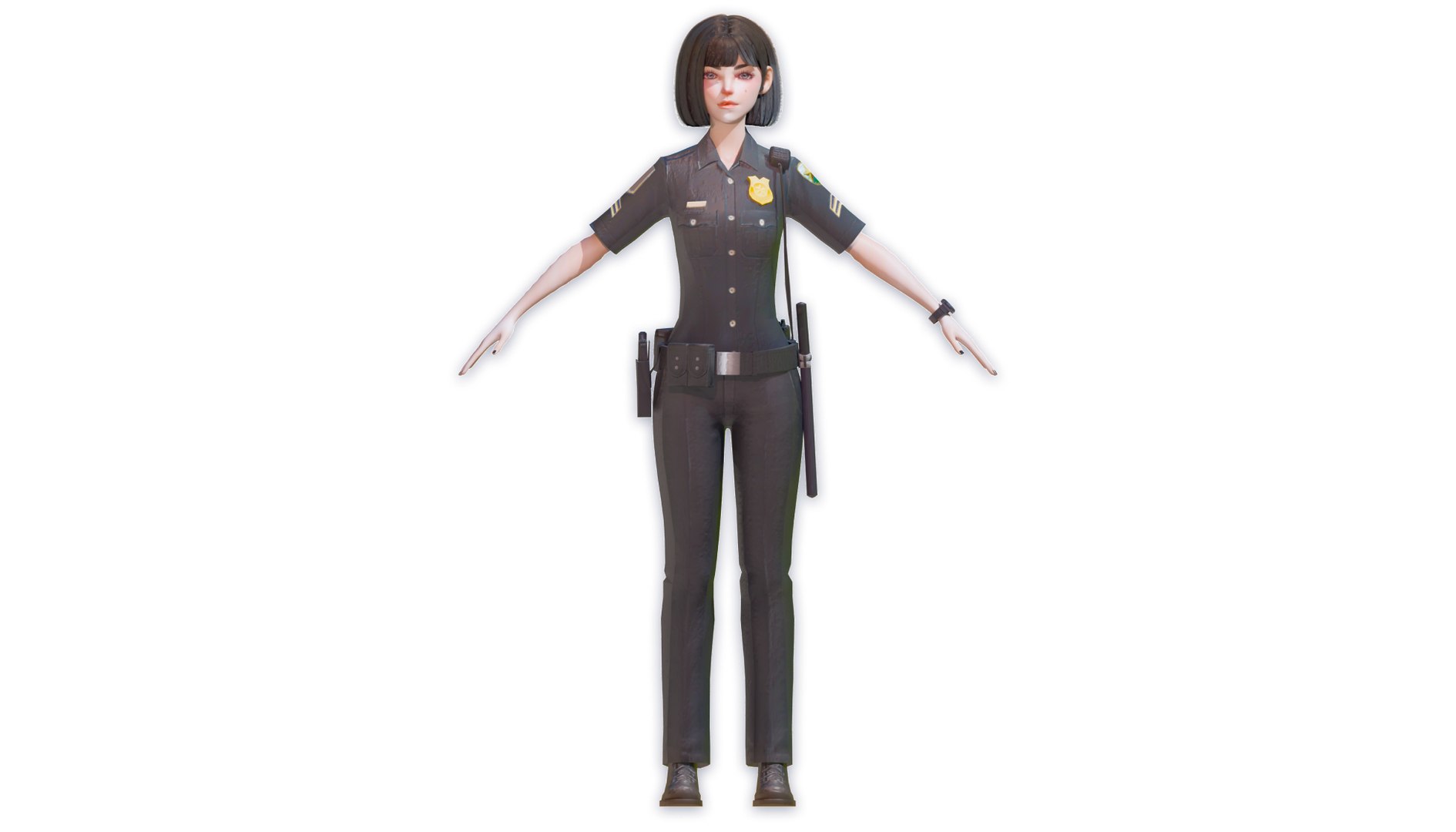 Police-Femele 3D Model - TurboSquid 1996438
