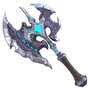 Fantasy Stylized Axe Game Ready Melee Weapon Low-poly 3D model 3D model