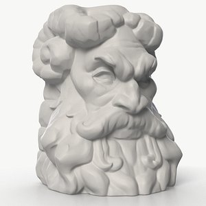Old Satyr Head Sculpture 1