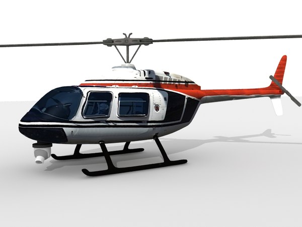 photo real bell jet 3d model