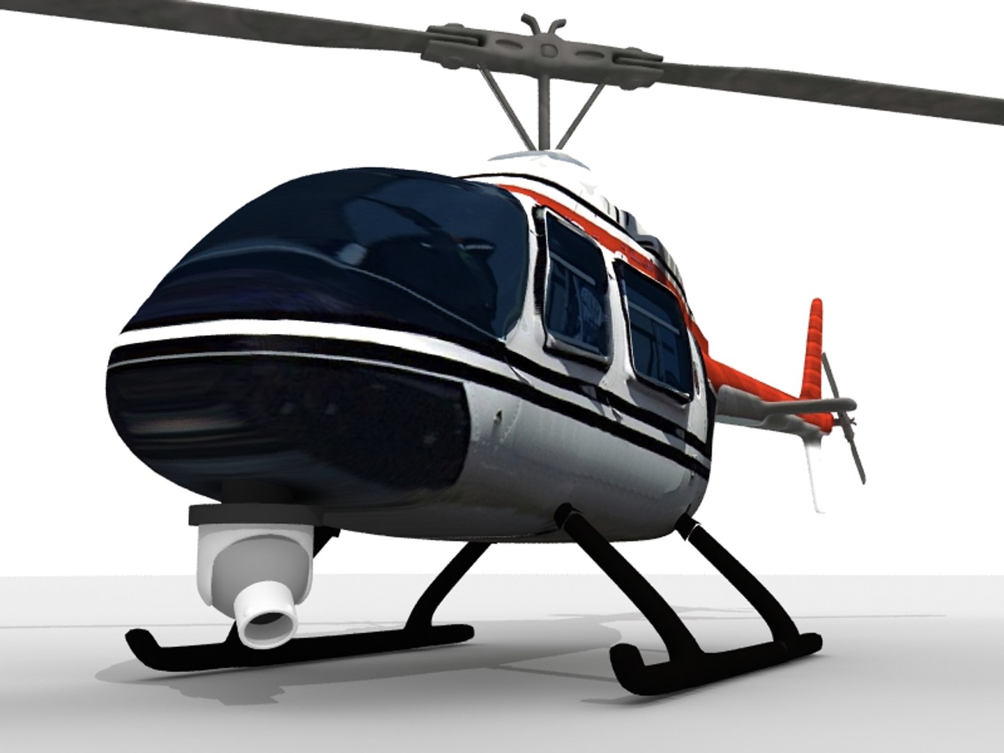 Photo Real Bell Jet 3d Model