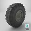 Heavy Armored Vehicle Wheel Used Black