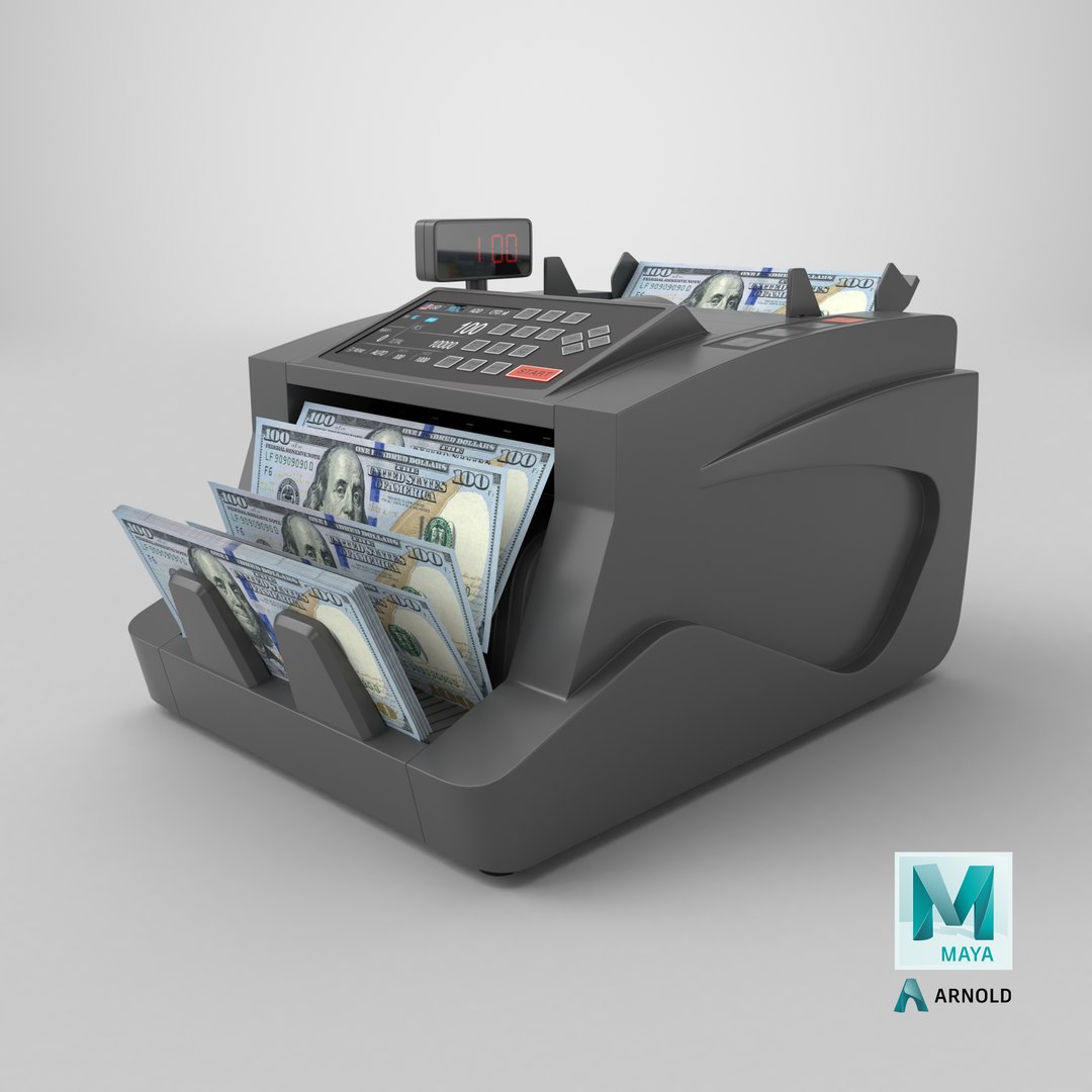 3D Detailed Money Counter Machine Model - TurboSquid 2324822