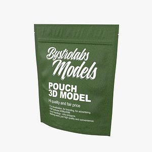Kraft Paper Stand-up Pouch 3D model