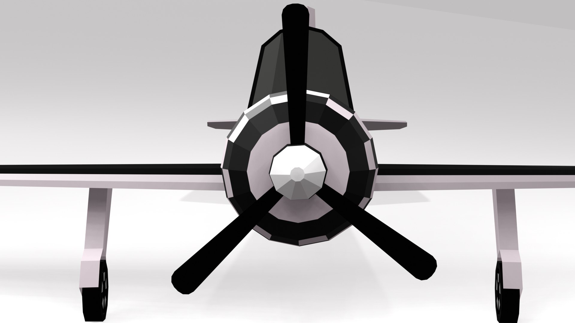 3D Airplane In Black And White - TurboSquid 2074755