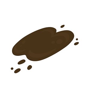 cartoon mud puddle 3D model