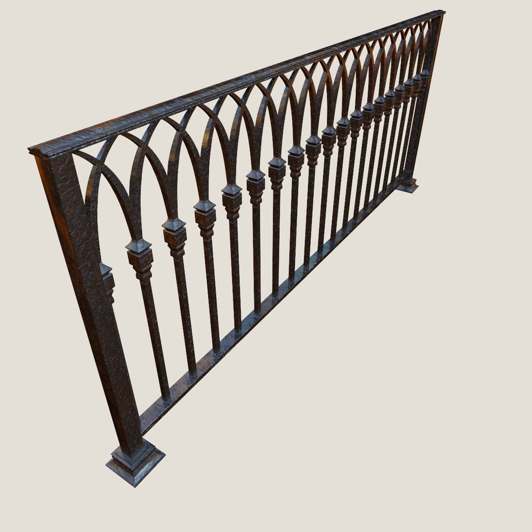 3D Model Railing Old - TurboSquid 1168377