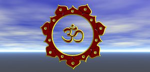 om symbol 3D