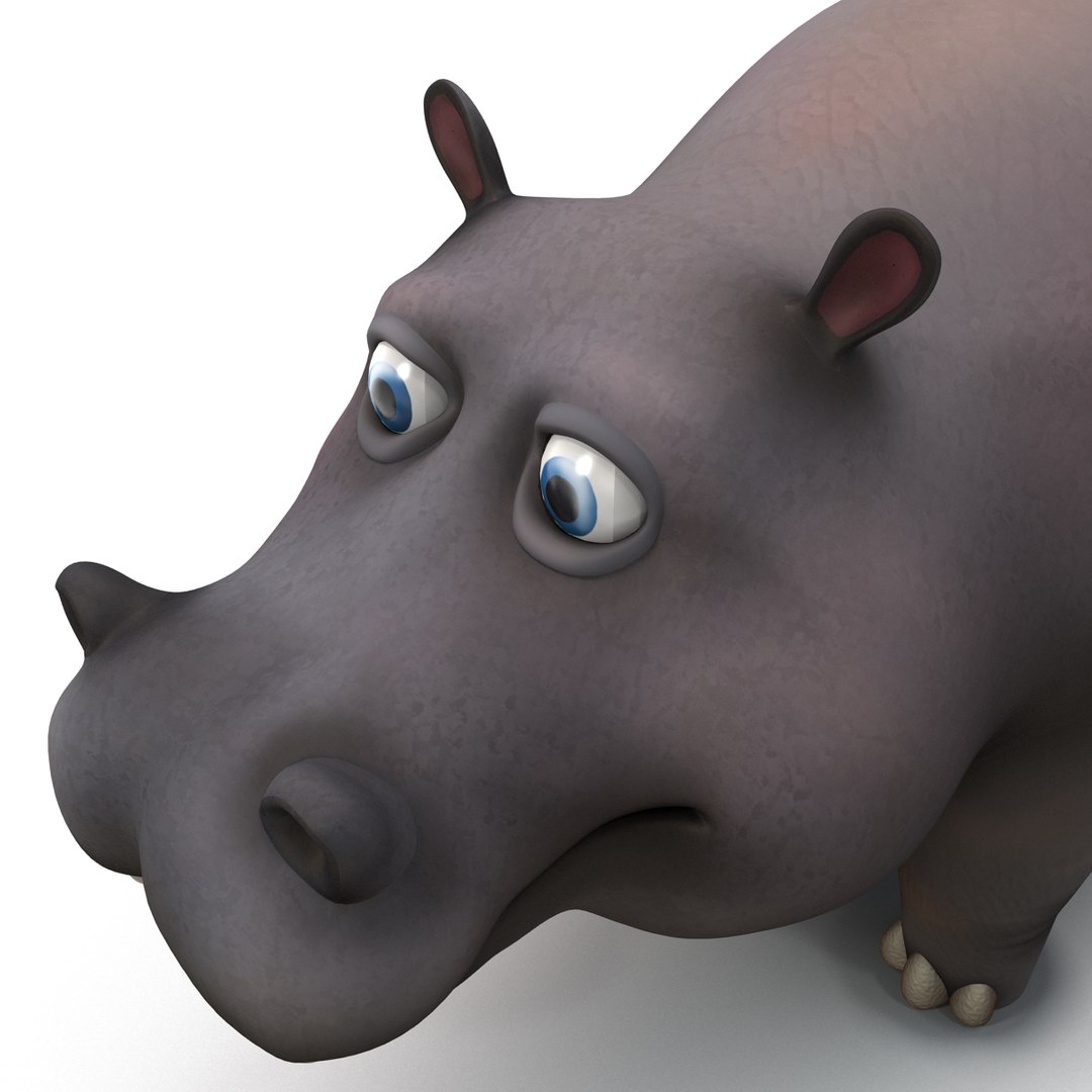 3d Model Cartoon Hippopotamus