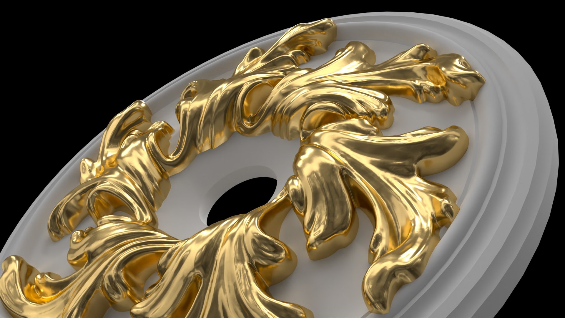 Ceiling Sockets Gypsum Plaster DR17 3D Model - TurboSquid 2014457
