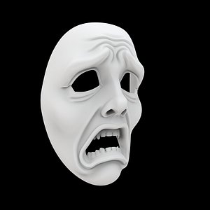 Fearful Expression Mask 3D Print Model 3D