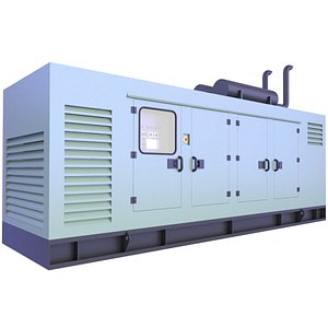 3D Diesel Generator Low Poly 18 model
