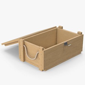 Wooden Crate Opened 3D