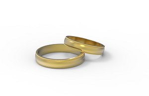 3D model wedding rings