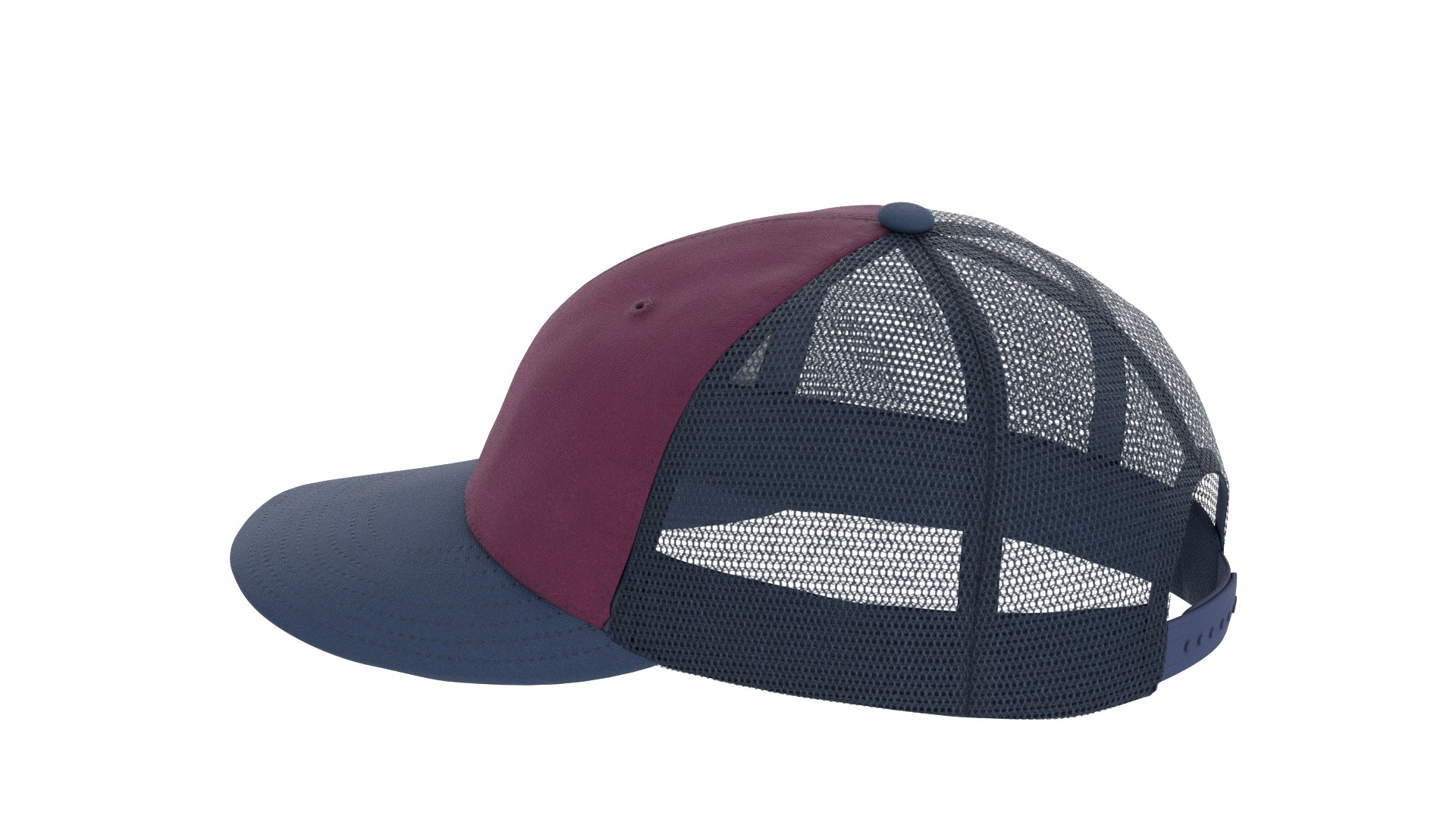 Trucker Hat with Mesh Back Navy Plum  3D https://p.turbosquid.com/ts-thumb/8v/tai5Bw/CF/truckerhatnavyplum_03/png/1777147723/1920x1080/fit_q87/7537aa1d745276055d434491ac3e24426079a563/truckerhatnavyplum_03.jpg