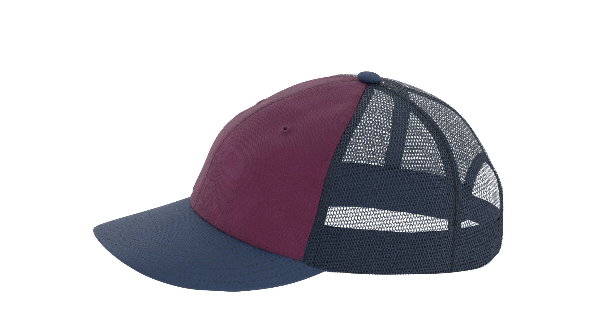 Trucker Hat with Mesh Back Navy Plum  3D https://p.turbosquid.com/ts-thumb/8v/tai5Bw/nA/truckerhatnavyplum_02/png/1777147725/1920x1080/fit_q87/0b81f62c42a32b1f290c215e25c432e50f20f381/truckerhatnavyplum_02.jpg