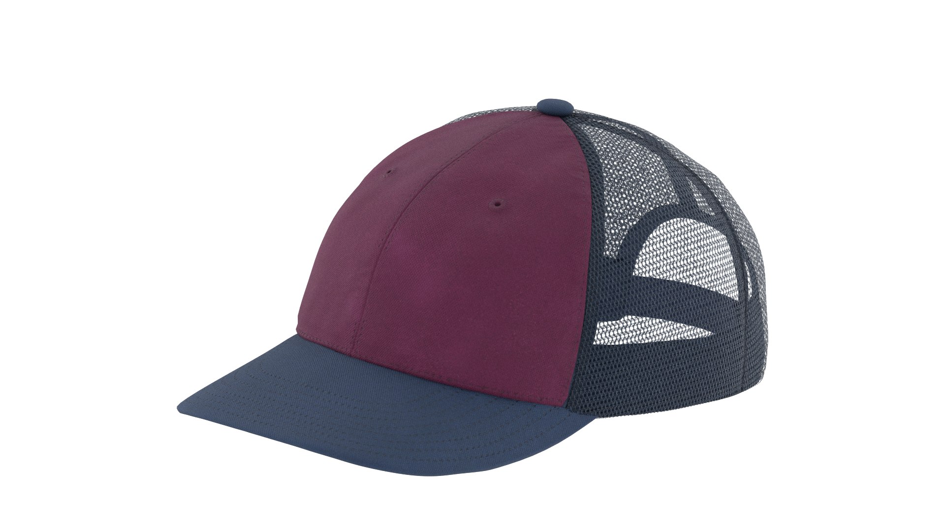Trucker Hat with Mesh Back Navy Plum  3D https://p.turbosquid.com/ts-thumb/8v/tai5Bw/ut/truckerhatnavyplum_01/png/1777147719/1920x1080/fit_q87/8133eb93b989d499bc7a88e3926d49d19feabb6b/truckerhatnavyplum_01.jpg