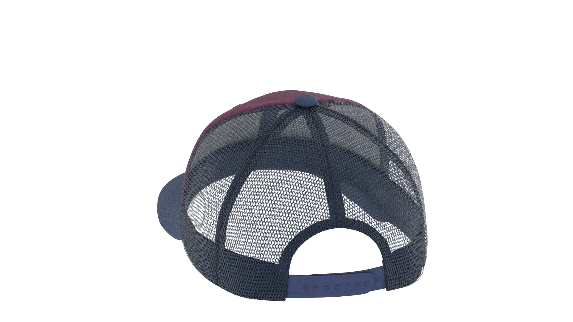 Trucker Hat with Mesh Back Navy Plum  3D https://p.turbosquid.com/ts-thumb/8v/tai5Bw/xj/truckerhatnavyplum_05/png/1777147730/1920x1080/fit_q87/aa7dee36746ff55e429061d58cedc950be928f9e/truckerhatnavyplum_05.jpg