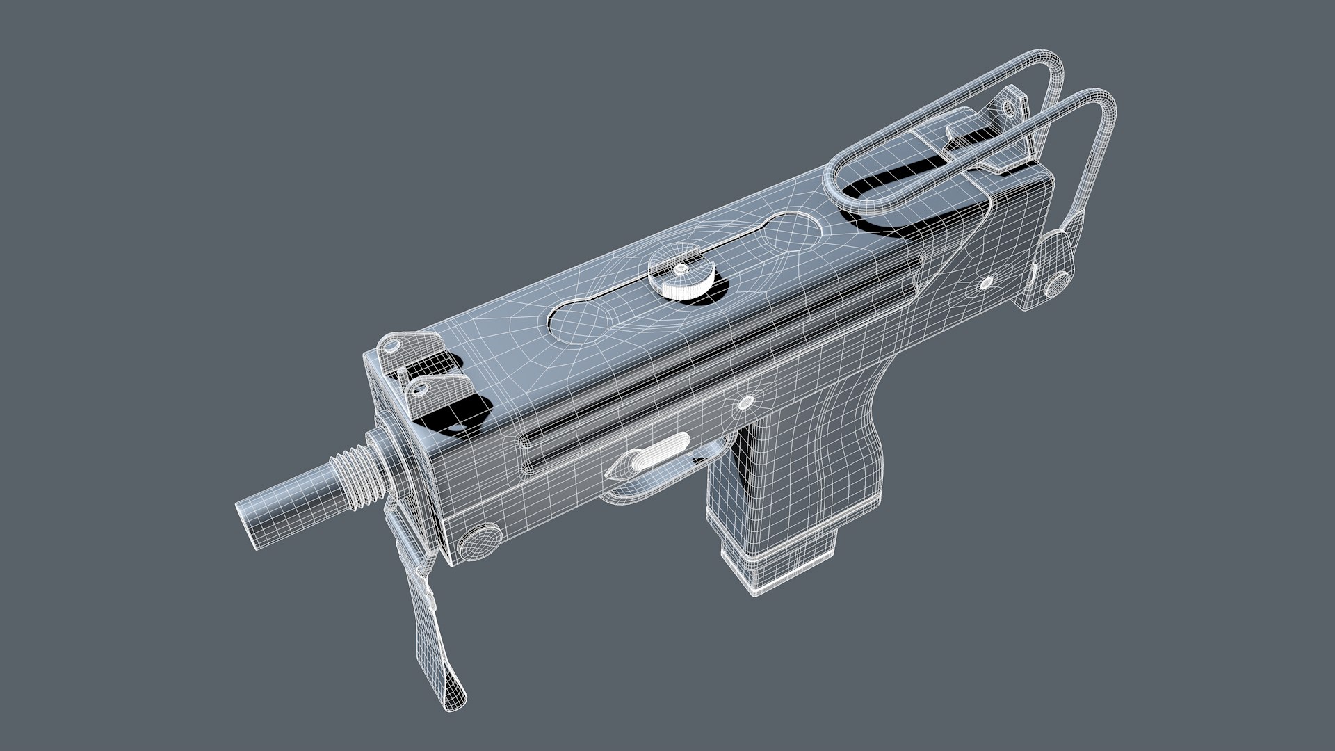 Submachine gun model - TurboSquid 1386841