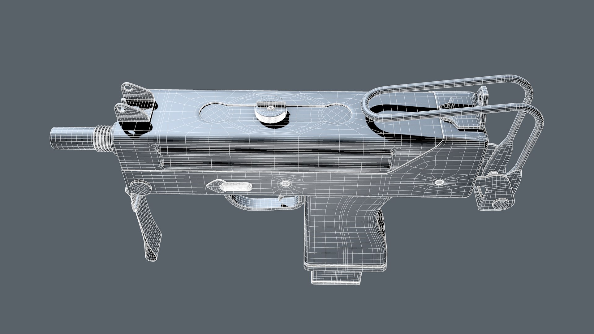 Submachine gun model - TurboSquid 1386841