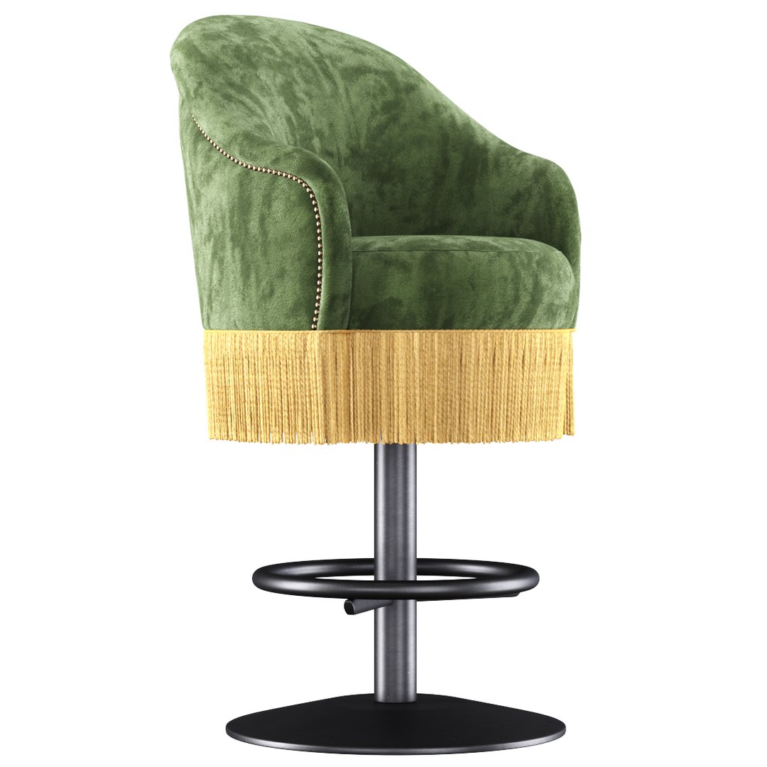 3D model Amanda velour bar stool - TurboSquid 1755621