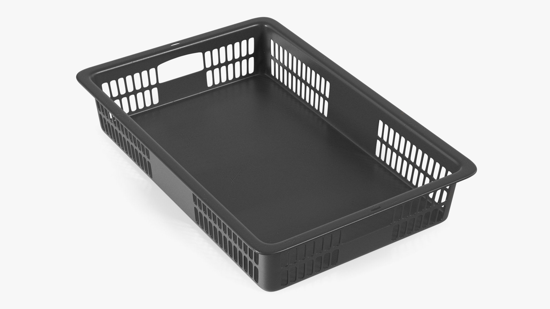 Plastic Basket Black 3D model preview