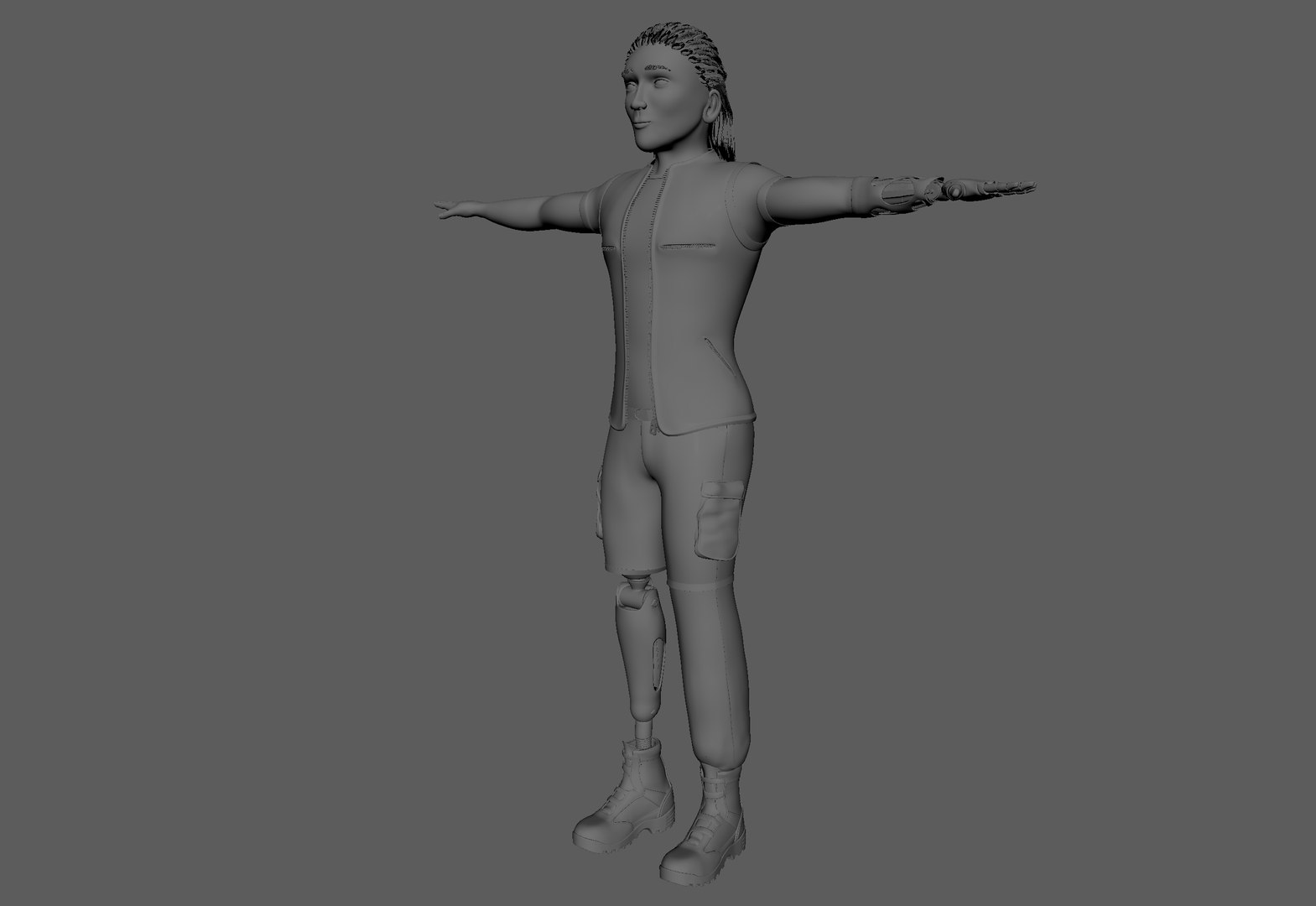 Semi-Realistic Fighter Character With Rig 3D - TurboSquid 2300105