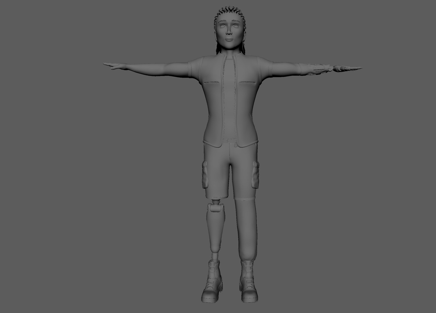 Semi-Realistic Fighter Character With Rig 3D - TurboSquid 2300105