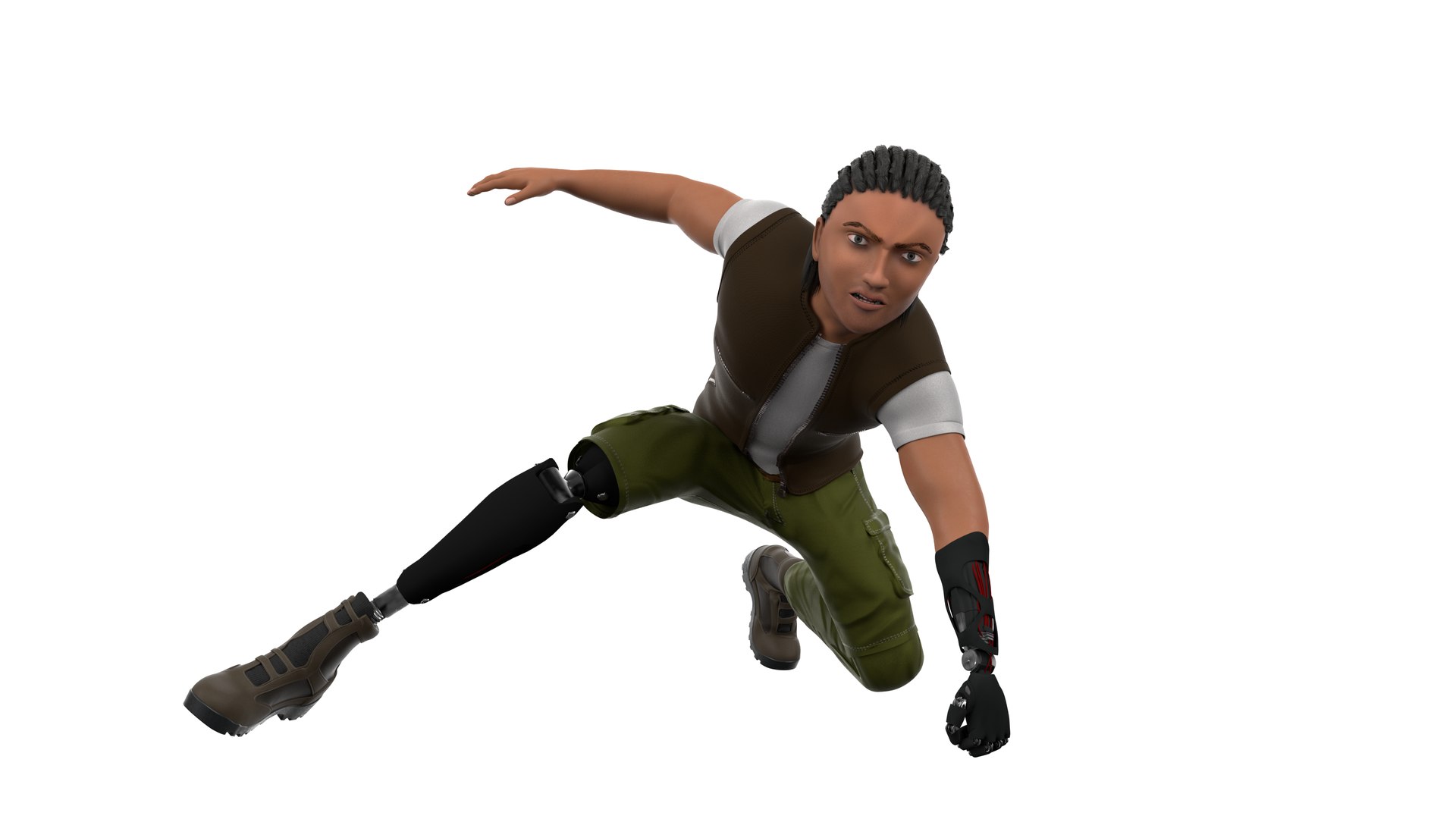 Semi-Realistic Fighter Character With Rig 3D - TurboSquid 2300105