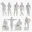 Bibliothèque de poses pour mannequin de studio : 9 poses