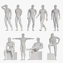 Bibliothèque de poses pour mannequin de studio : 9 poses