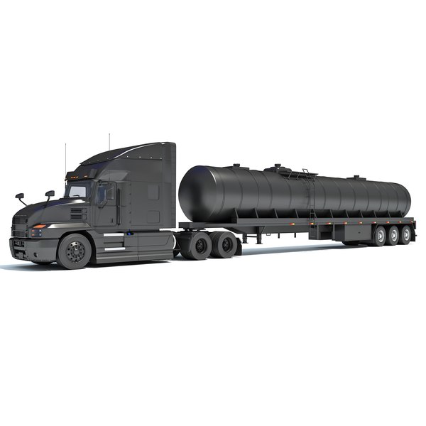 Truck with Tank Semitrailer 3D model