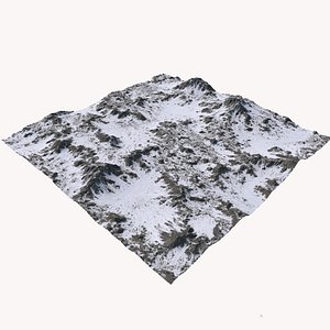 3D model snowy terrain