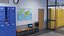 3D School Hallway Interior Scene