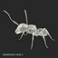 Formica nera con modello 3D in pelliccia