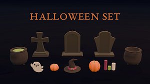 Halloween Set 3D model