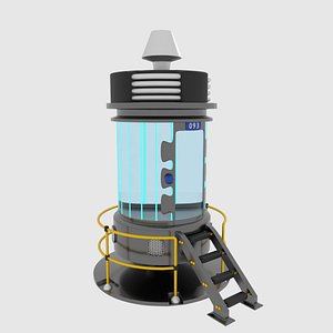 3D model sci-fi prison cell
