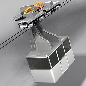 maya cableway wagon cable