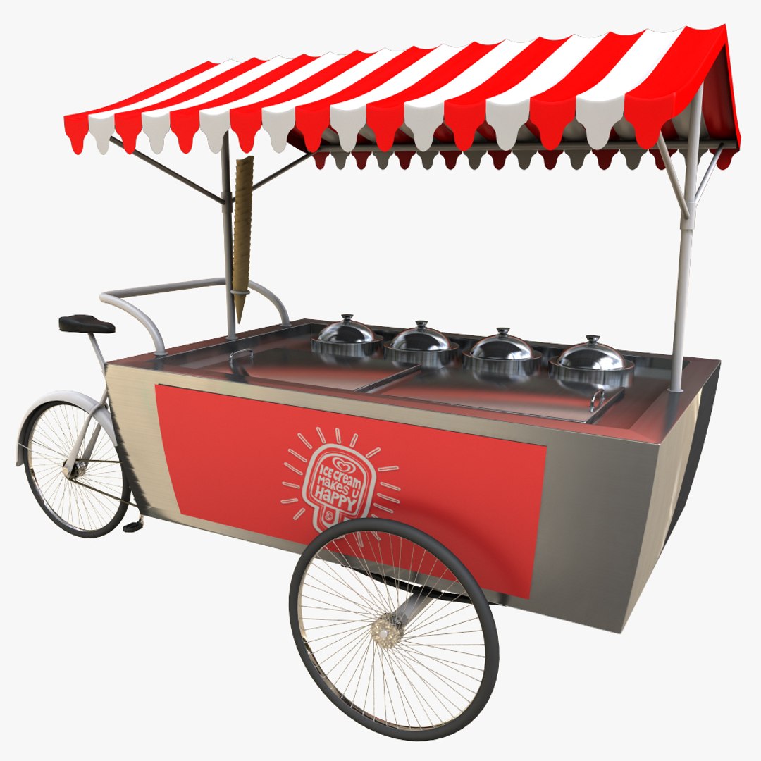 3d model ice cream cart