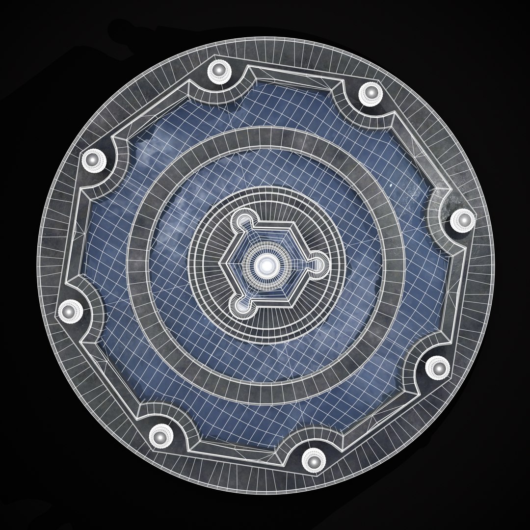 3D Octagon Water Fountain - TurboSquid 2059488