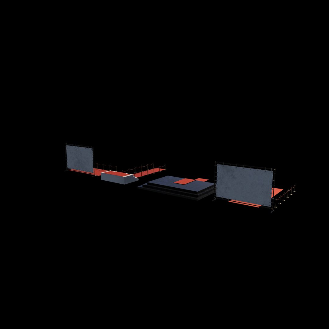 3D red carpet set 3D model https://p.turbosquid.com/ts-thumb/8w/ZX4DHg/0f/redcarpetset3/jpg/1774196526/1920x1080/fit_q87/587cd1350bab71c8063761e8f5bbbc9d98b6f8e1/redcarpetset3.jpg