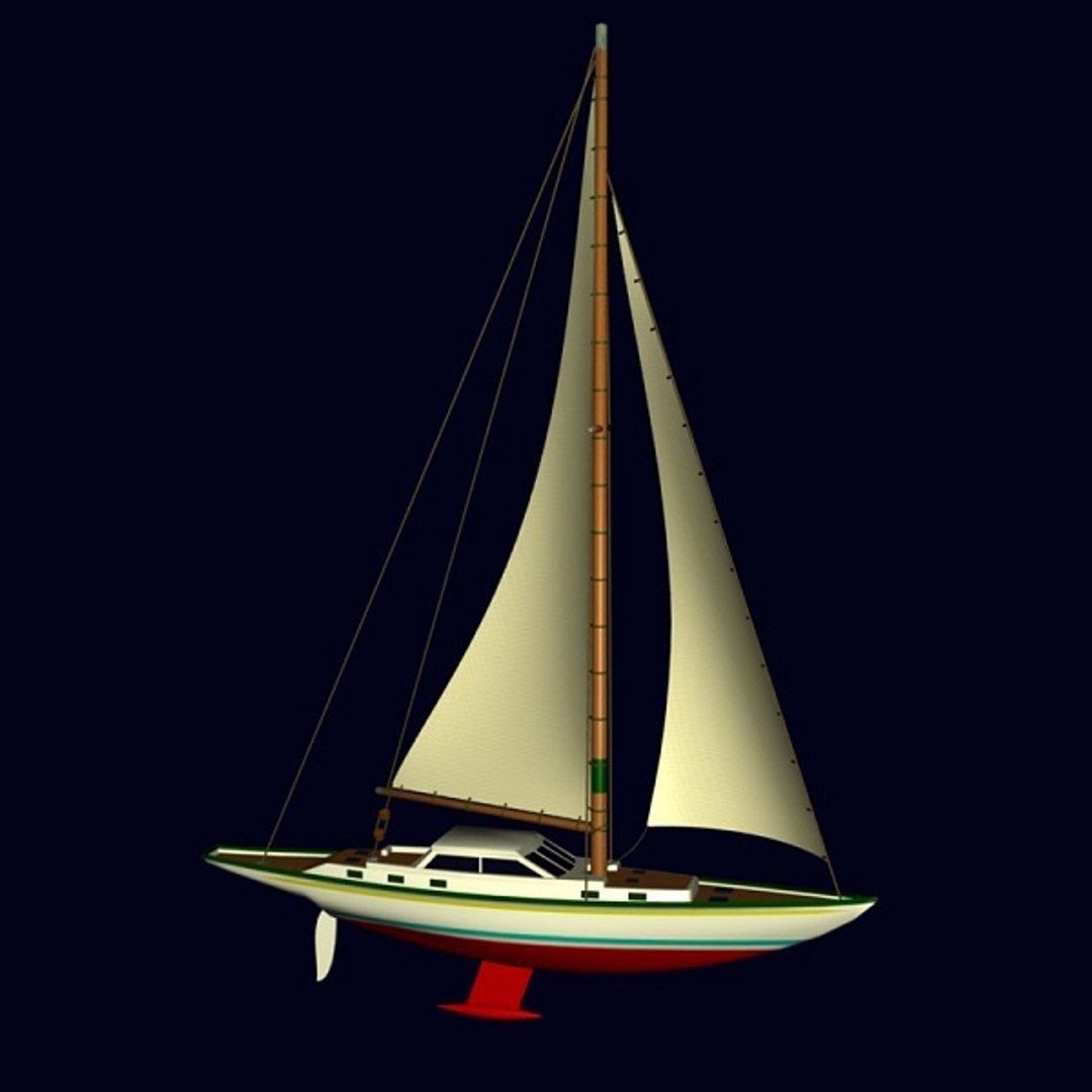 racing yacht 3d model