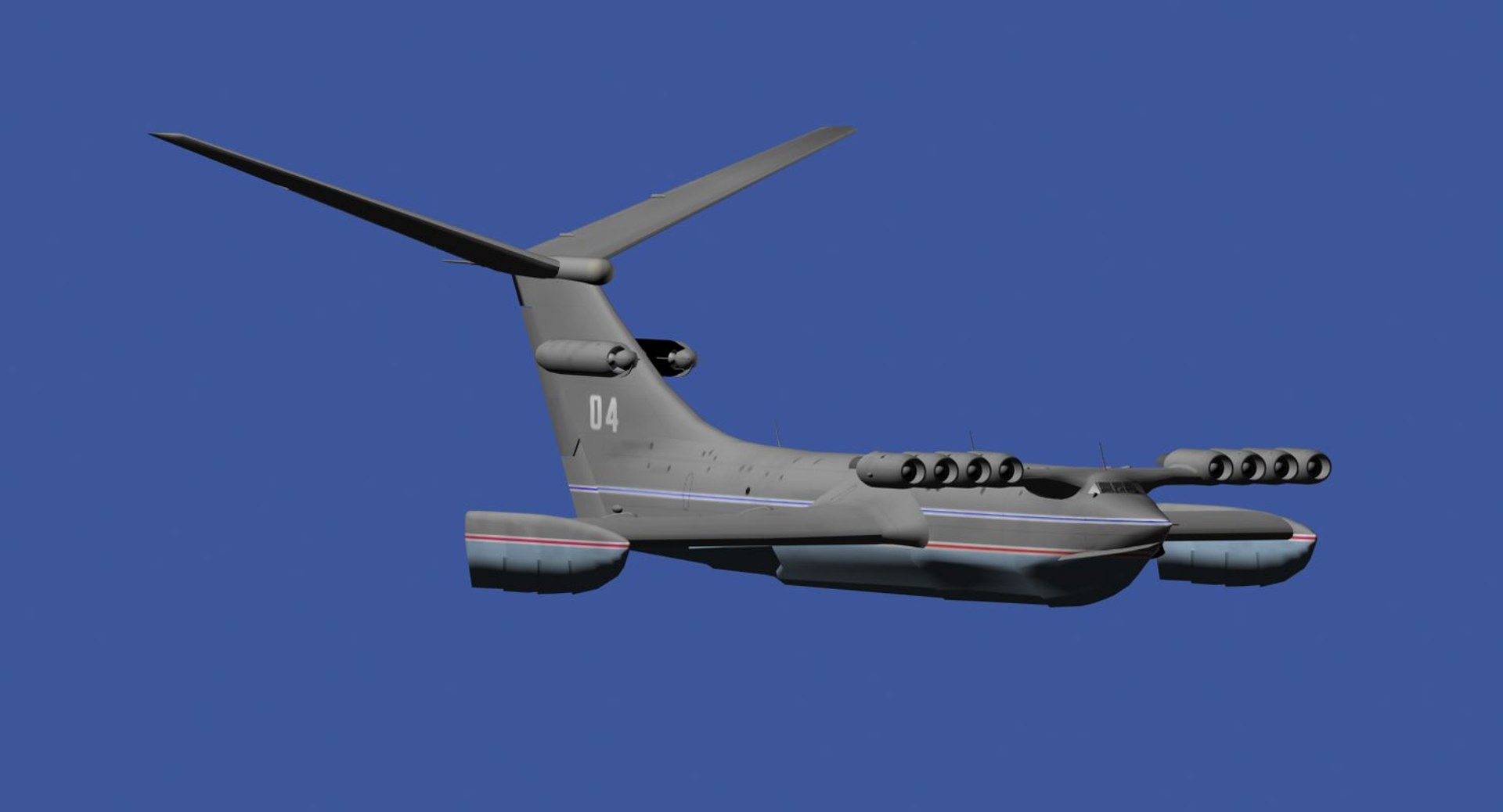 Ekranoplan Km 3d Model