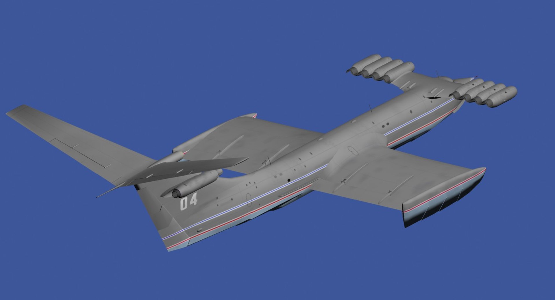 Ekranoplan Km 3d Model