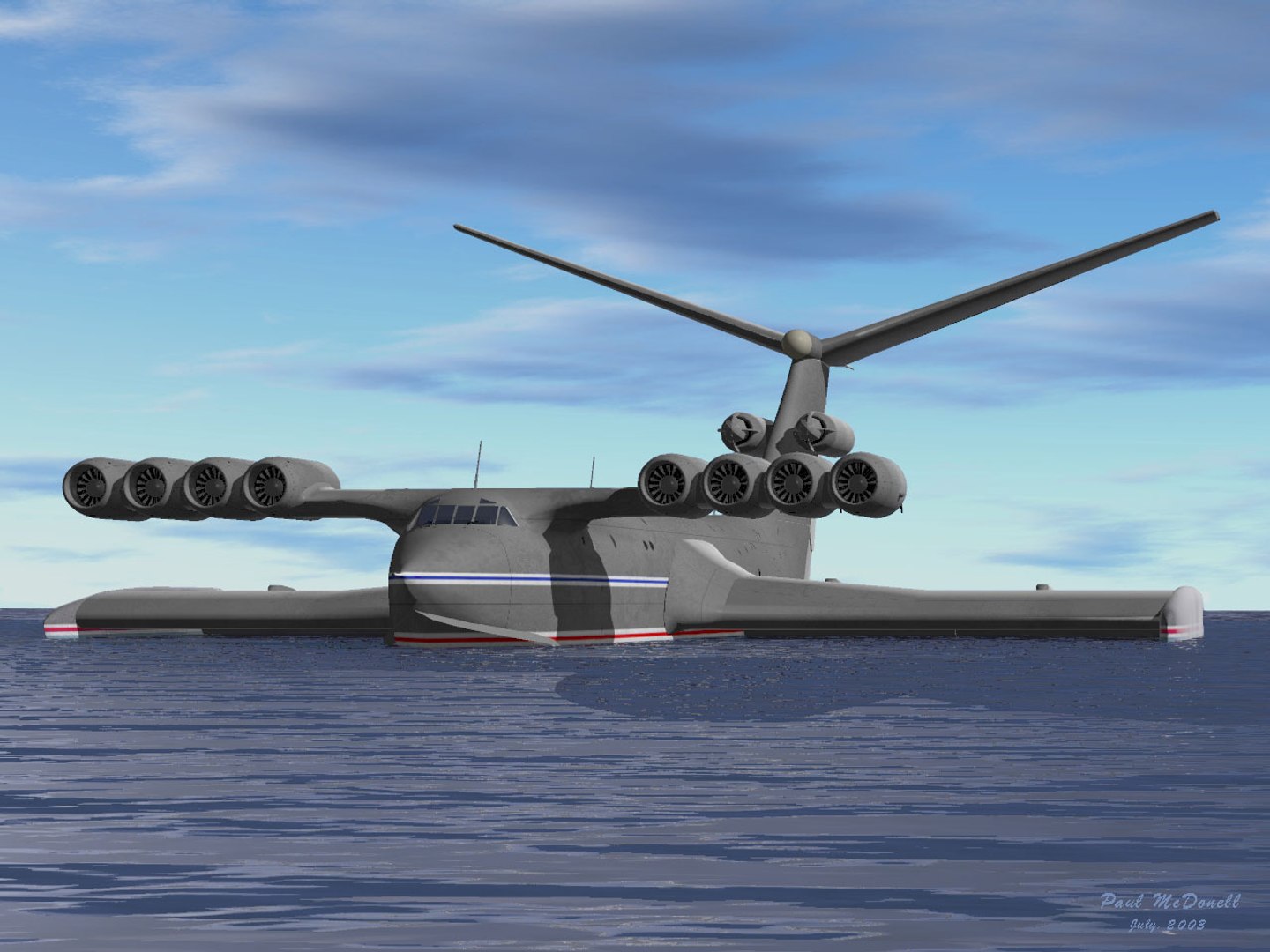 Ekranoplan Km 3d Model