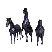 Horse Low Poly Set