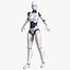 sci-fi male female robots 3D model