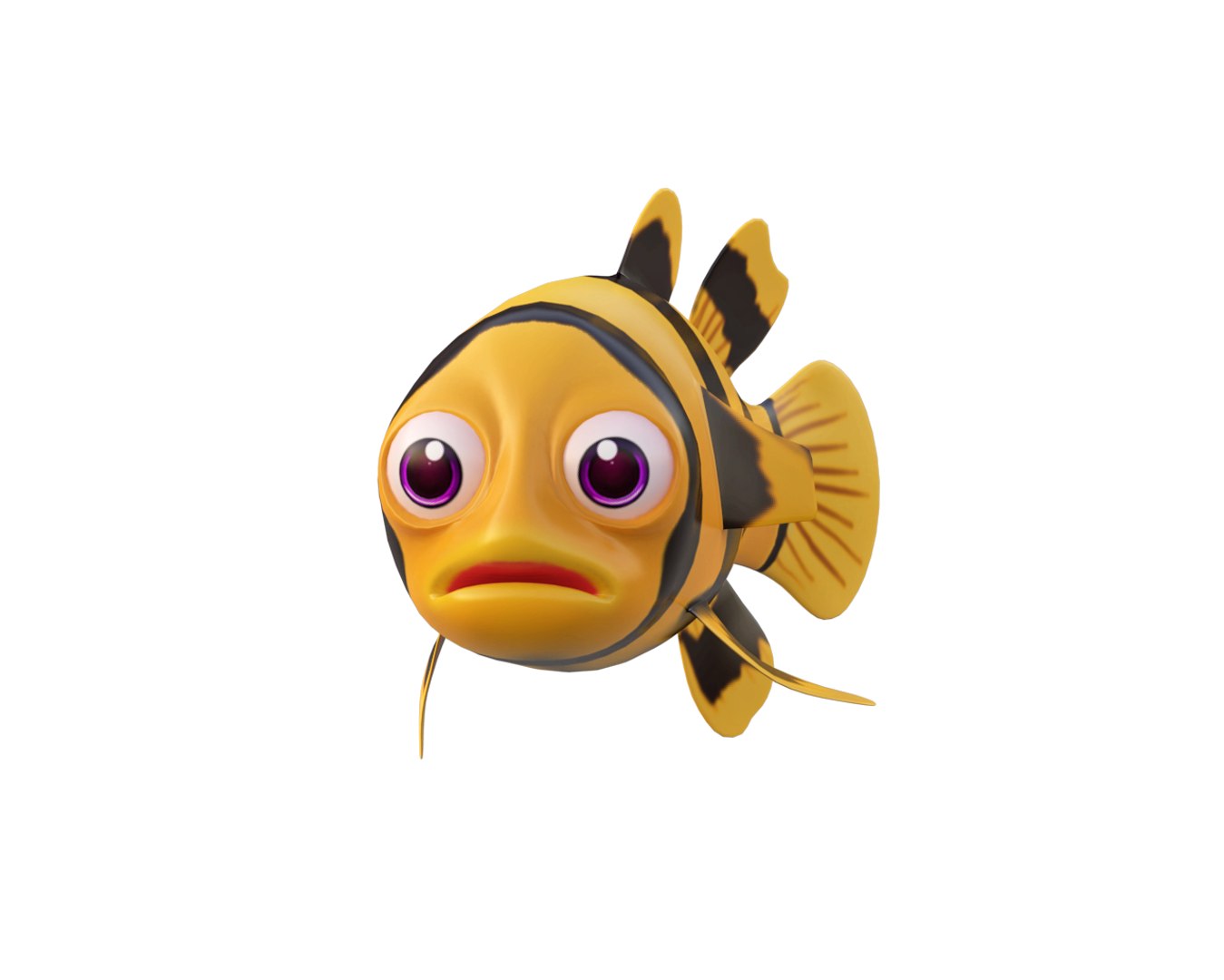Bumblebee goby fish toon 3D model - TurboSquid 1586043