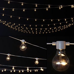 3D Bulb String 2 model