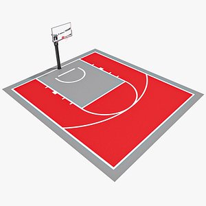 3D Basketball mini court 01 model
